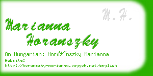marianna horanszky business card